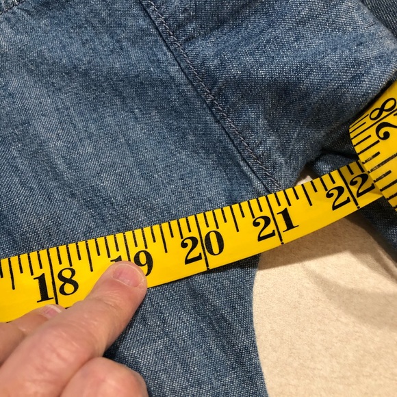 ⭐️ NWT Madewell Chambray Cold Shoulder Top Shirt SIZE XXS - Picture 12 of 12